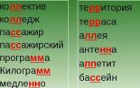 Двойные согласные в иноязычных словах Удвоенные согласные и сложные случаи