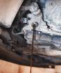 Kontrola hladiny a stavu kapaliny variátoru na Nissan Beetle Spuštění motoru po výměně oleje ve variátoru