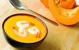 Smotanová syrová polievka s krevetami - jednoduchý fotorecept ako ju pripraviť Pyré polievka s krevetami a taveným
