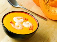 Krem juha od sira sa škampima - jednostavan foto recept kako ga pripremiti Pire juha sa škampima i otopljenim